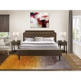 thumbnail image 2 of East West Furniture Granbury 3 Pieces Wood King Bedroom Set in Brown/Jacobean, 2 of 8