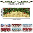 thumbnail image 3 of Christmas Window Curtain Valance for Kitchen Bedroom, Cute Snowmen Snowflakes Christmas Tree Decor Red Short Curtain Valance Rod Pocket for Bathroom Living Room,57"W x 21.7"L, 1 Panel, 3 of 9