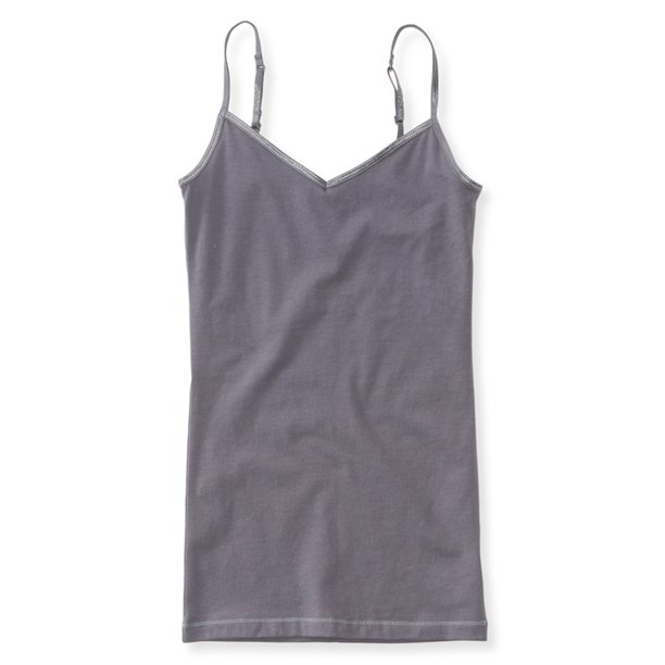 Camiseta sin mangas Aeropostale Favorite Cami para mujer, gris, grande Aeropostale Cami