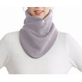 thumbnail image 5 of Women's Warm Neck Scarf Thick Fleece Windproof Buttons Outdoor Scarves for Skiing Cycling Gray Free Size, 5 of 5
