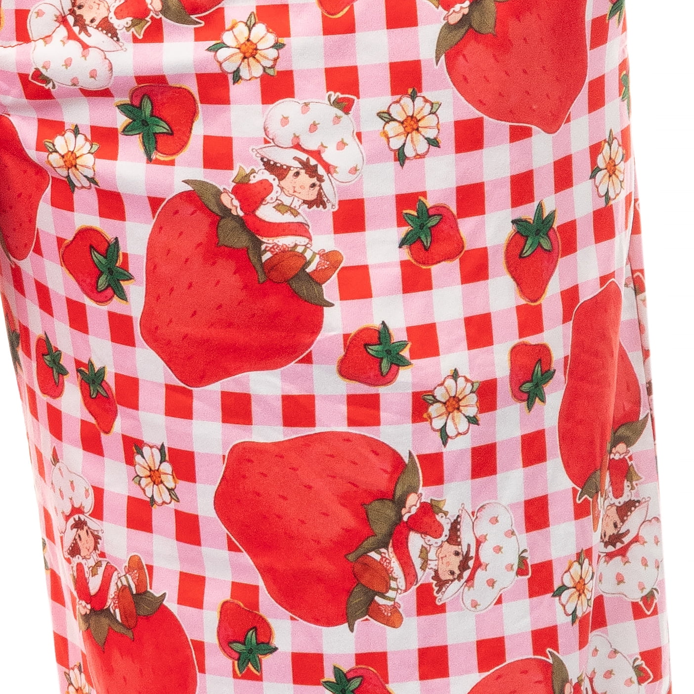 Strawberry Shortcake Pajama Pants Women's Gingham Print Lounge Sleep Bottoms
