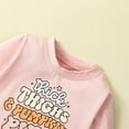 thumbnail image 4 of Okbabeha Toddler Baby Girl Thanksgiving Clothes Letter Print Crewneck Sweatshirt Tops Pumpkin Pie Flare Pants Cute Outfit, 4 of 7