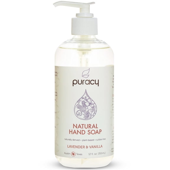 Puracy Natural Hand Soap, Lavender & Vanilla, 12 fl oz (355 ml)