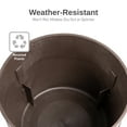 thumbnail image 6 of RTS Home Accents 100% Recycled Polyethylene 18 inch Heavy Duty Better Barrel Planter With Rusting Steel Bands, Walnut Color, 6 of 8