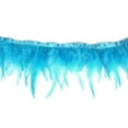 thumbnail image 4 of 1 yarda/36 pulgadas borde de flecos de s de gallo teñidas para sombrero de disfraz artesanía de costura Azul Macarena Ribete de flecos, 4 of 8