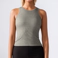 thumbnail image 2 of uvwlwu Women's Ribbed Racerback Tank Top Crewneck Slim-Fit Sleeveless Casual Layering Shirt,XL, 2 of 5