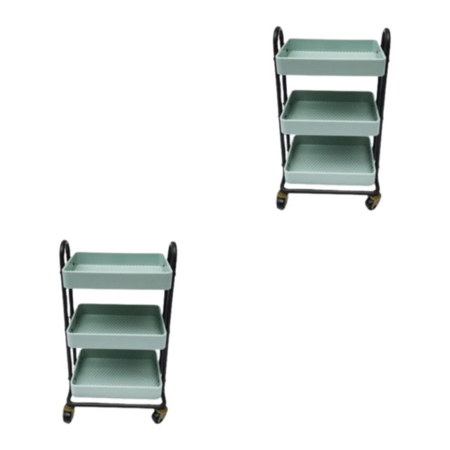 Bewildely 1/6 Dining Food Cart 3 Exquisite Restaurant Cart Trays for Kitchen