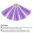 thumbnail image 4 of Uxcell 15Pcs Light Purple Tassel Garland Banner w Rope for Wedding Birthday Party Decoration, 4 of 6