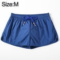 thumbnail image 2 of Bañador para hombre, pantalones de playa de color liso, elásticos, sueltos, vergonzosos y de ángulo plano, 2 of 6