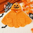thumbnail image 2 of Favoffer Unisex Toddler Hallow Cape Pumpkin Ghost Print Cloak Cozy Boys Girls Festival Outfit for Layering, Toddler 0-4Y, 2 of 9