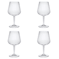 thumbnail image 3 of HomeRoots Tritan Plastic Stemmed All Purpose Wine Glasses, Clear - Set of 4, 3 of 5