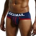thumbnail image 2 of HUPOM Men'S Underwear Underwear For Men Pack Medium waist Comfort Waist Solid Briefs Navy XL, 2 of 6