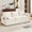 Beige, variant on 88.2" Modern 3-Seater Sofa, American Design Plush Faux Fur Couch with Double-Layer Cushion and Side Pockets for Living Room Bedroom, Beige