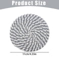 thumbnail image 3 of 8 Pack Cotton Woven Insulated Dining Table Mats Style Round Teacup Coffee Set, 3 of 9