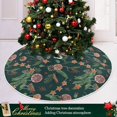 thumbnail image 6 of FMSHPON Snowflake Santa Xmas Tree Xmas Christmas Tree Skirt Stand Mat for Holiday Party Decoration Indoor Outdoor 48 inches, 6 of 6
