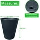 thumbnail image 2 of Maceta Plastico Redonda con Drenaje, 38 cm x 33 cm negro 6.49 pulg Elly Decor ED-MRP01WH, 2 of 12