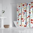 thumbnail image 2 of Waterproof Beautiful Colorful Floral Shower Curtain 72x72 Inch Boho Style Polyester Unique Shower Curtain for Bathroom Hotel Home Decor with 12 Plastic Hooks, 2 of 5
