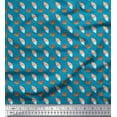 thumbnail image 1 of Soimoi Blue Rayon Fabric Tumble Stone Abstract Print Sewing Fabric Yard 42 Inch Wide, 1 of 5