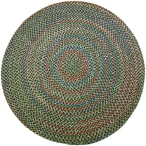 Rhody Rug Katie KA63 Sage 8 x 8 Round - Braided Area Rug, Home Decor, Floor Mat or Bedroom Rug - Easy Care, Ideal for High Traffic Areas in Hallway and Living Room - Made in USA