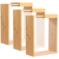 thumbnail image 5 of Cereal Container Set, 3 Pcs Dry Food Storage Container with Slide Lid, Wooden Cereal Dispenser Kitchen Pantry Storage Container, Cereal Boxes for Rice, Pasta, Sugar, 5 of 6