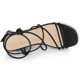 thumbnail image 4 of Sandalias de cuña con tiras para mujer, tacones tipo alpargata negro, EE. UU. 10, 4 of 5