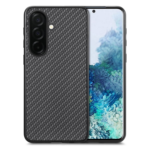 Designed for Samsung Galaxy S26 Plus Folding Case, Carbon Fiber Texture TPU, Shockproof Lightweight Slim Drop Protection Cover for Samsung Galaxy S26 Plus, Black