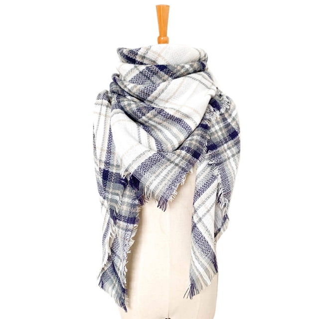 Jusqu'à 65 % de Rabais Mode Hiver Femmes Foulard Colorée Décontractée Carrée à Franges Châle Foulard à la Mode en Liquidation