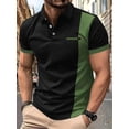 thumbnail image 5 of Men's summer button-down Polo shirt lapel Polo shirt gradient pattern printed street short sleeve printed clothing, 5 of 6