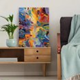 thumbnail image 5 of Abstract Colorful Swirls Oil Painting Canvas Print Wall Art for Living Room Office Hotel Cafe, 5 of 8