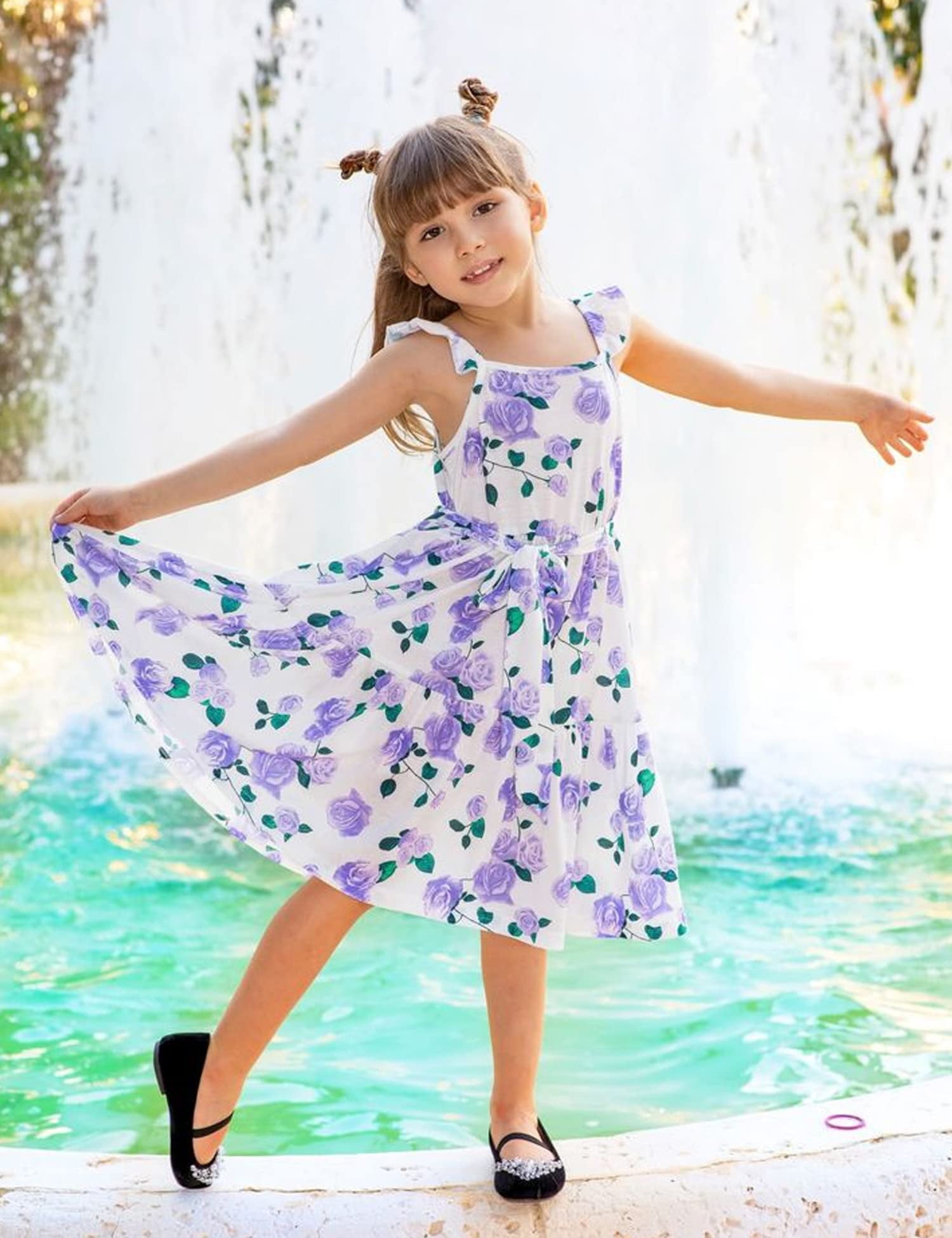 Arshiner Girls Dress Summer Frocks Casual A-Line