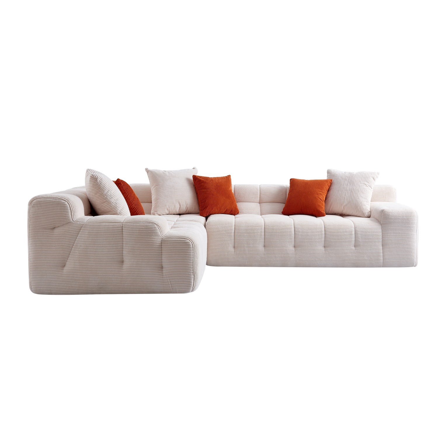 Gewnee Luxury Oversize L-Shape Sectional Couch with Chaise,Modern Modular Sofa with Deep Seat For Living Room