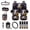 Black and Purple - Cow Sunflower American Flag, variant on DISNIMO 15 Piece Car Seat Cover Sets, Butterfly Flower Printed High Back Front&Rear Seat Cushion Protector, Steering Wheel Cover Safety Belt Cover Cup Coaste Keychain, Universal Fits for Most Cars