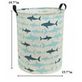 thumbnail image 5 of Toy Bins - Large Sized Clothes Hamper with Handle, Collapsible & Convenient Home Organizer Containers for Kids Toys, Baby Clothing ( Round - Blue Shark ), 5 of 6