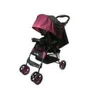 Wonder Buggy Mimmo Deluxe Lightweight One-Hand Folding Multi-Position Compact Stroller - Burgundy