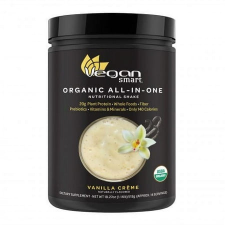 Naturade Vegansmart Organic Meal All-In-One Protein Shake, French Vanilla, 14 Serving