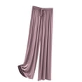 thumbnail image 4 of Blmnix Pleated Wide Leg Dress Pants for Women Casual Pants Palazzo Pants Leggings Modern Fit High Purple Flare-Leg Full Dressy Pants for Women,XXL, 4 of 5