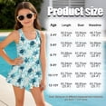 thumbnail image 6 of Uorisanigo Sea Turtle Girls Skirted One Piece Swimsuit Back Strap Bathing Suit Skirted Polyester and Spandex Fabric Beach Swim Dress Beach Sport, Size 8-9, 6 of 6