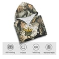 thumbnail image 5 of GHUALURU Men's Skull Camo 3D Graphic Pullover Hoodie with Fall Leaves, Multi1，XL, 5 of 6