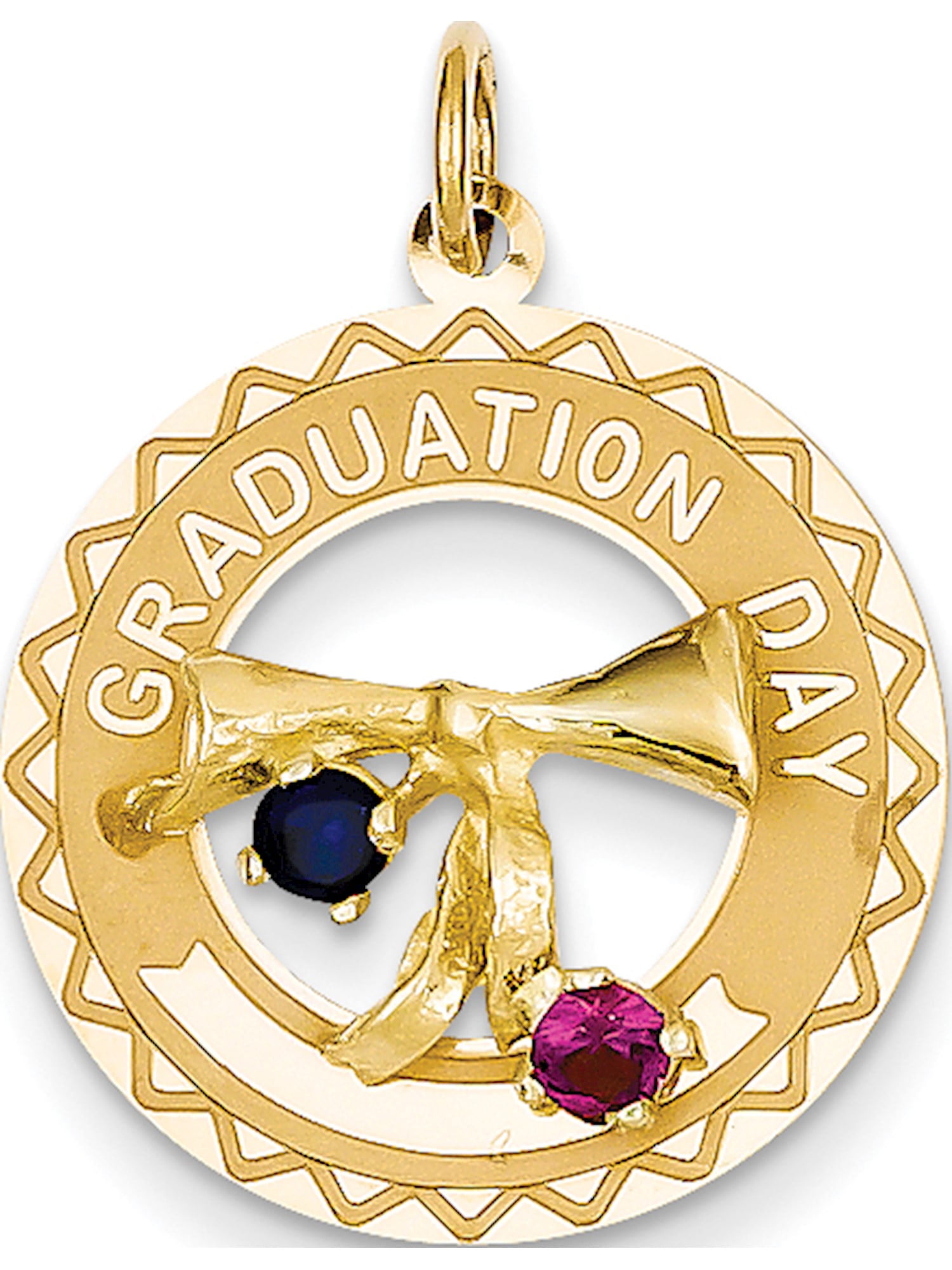 Jewelry by Sweet Pea 14k Yellow Gold Graduation Day with Synthetic