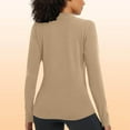 thumbnail image 2 of BLVB Thermal Shirts for Women Fleece Mock Turtle Necks Tops Long Sleeve Stretchy Underwear Base Layer Tee Cold Weather Warm, 2 of 5