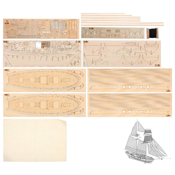 Matsuzay Harvey creativo de montado velero modelo DIY occidental clásico juguete era modelo adecuado para decorar restaurante Artesanía Blanco No.01 Matsuzay HA027667-01