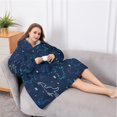 thumbnail image 5 of Oversized Wearable Blanket Hoodie,Colorful Dinosaurs Stars Pattern Sherpa Blanket Hoodie with Super Pockets,Super Warm Fuzzy Pullover for Women & Men, 5 of 6