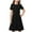 Black, variant on Ashirexll Summer Dresses for Teens, Girls Dresses Size 10-12, Kids' Casual Solid Color Short Sleeve Round Neck Summer Dress with Pockets A-Line Long Dress for Girls 4-14