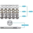 thumbnail image 4 of Laklulu - Paquete de 150 accesorios para lona de tapicería de calidad marina, cierres a presión de acero inoxidable de 10 mm para cubierta de barco, con tornillos y herramienta, 4 of 5
