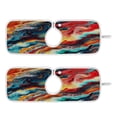 thumbnail image 2 of Wobogo Colorful Flow Patterns Faucet Drying Mat Set of 2 Sponge Material Absorbs Water Quickly Kitchen Sink Countertop Splash Guard 14×5.5in, 2 of 9