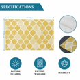 thumbnail image 6 of Yellow Geometric Placemats Set of 8, Morocco Modern Abstract Plaid Art Placemats for Dining Table, Place Mats for Kitchen Tabletop, Waterproof Wipeable Dining Table Mats Set, 6 of 9