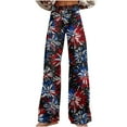 thumbnail image 2 of AUNVITO Women's High Waist Stretch Denim Pants With Button Pockets Straight Leg Wide Loose Fit Casual Comfort Jeans For Daily Fashion Vintage Style, 2 of 6