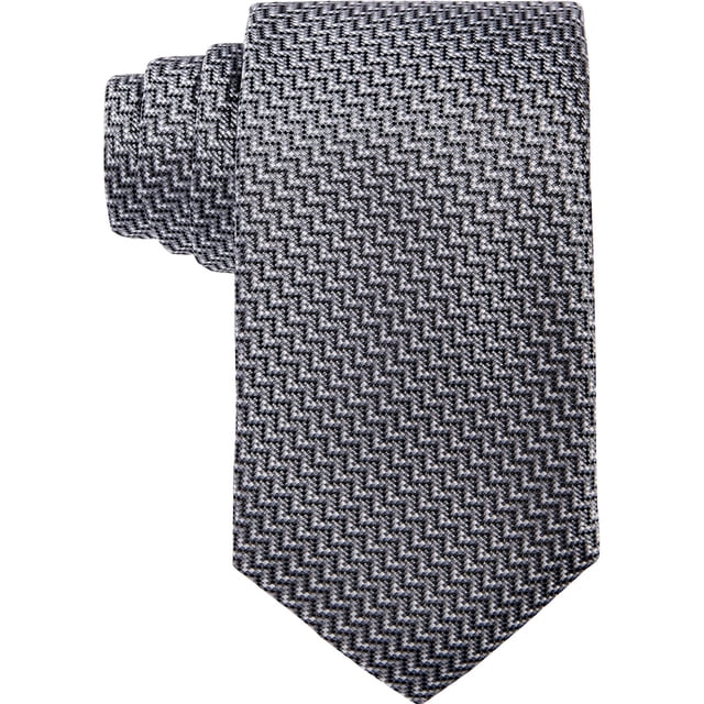 Alfani Mens Zig Zag Self-tied Necktie, Gris, Talla única Alfani Corbata (Atada a sí misma)