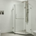 thumbnail image 2 of VIGO Piedmont 36 in. L x 36 in. W x 73 in. H Frameless Hinged Neo-angle Shower Enclosure in Brushed Nickel with Clear Glass, 2 of 12