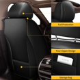 thumbnail image 4 of LAONNVIR Seat Covers for Cars Leather Waterproof Universal Fit for Ford Escape 2001-2024 (Black), 4 of 5